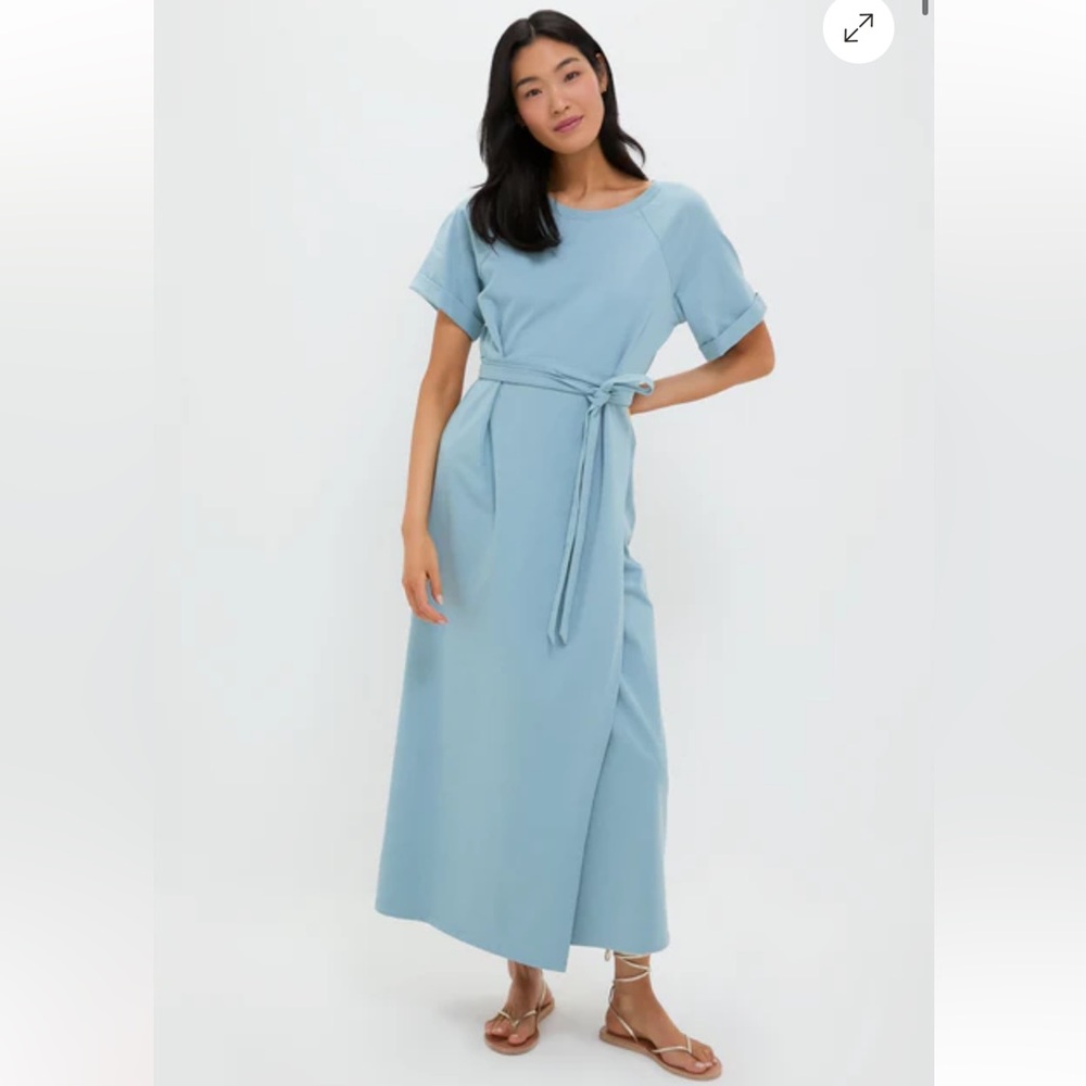 Tuckernuck Light Blue Maxi Dress with Tie Waist